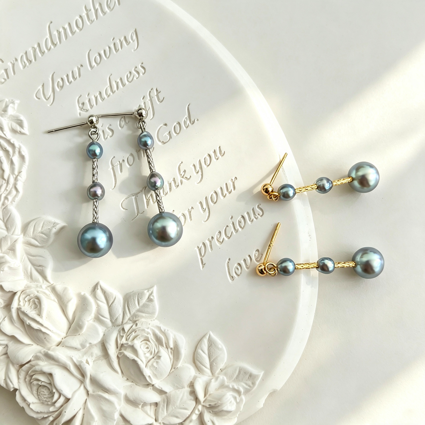 Blue Rhythm Natural Saltwater Pearls Earring