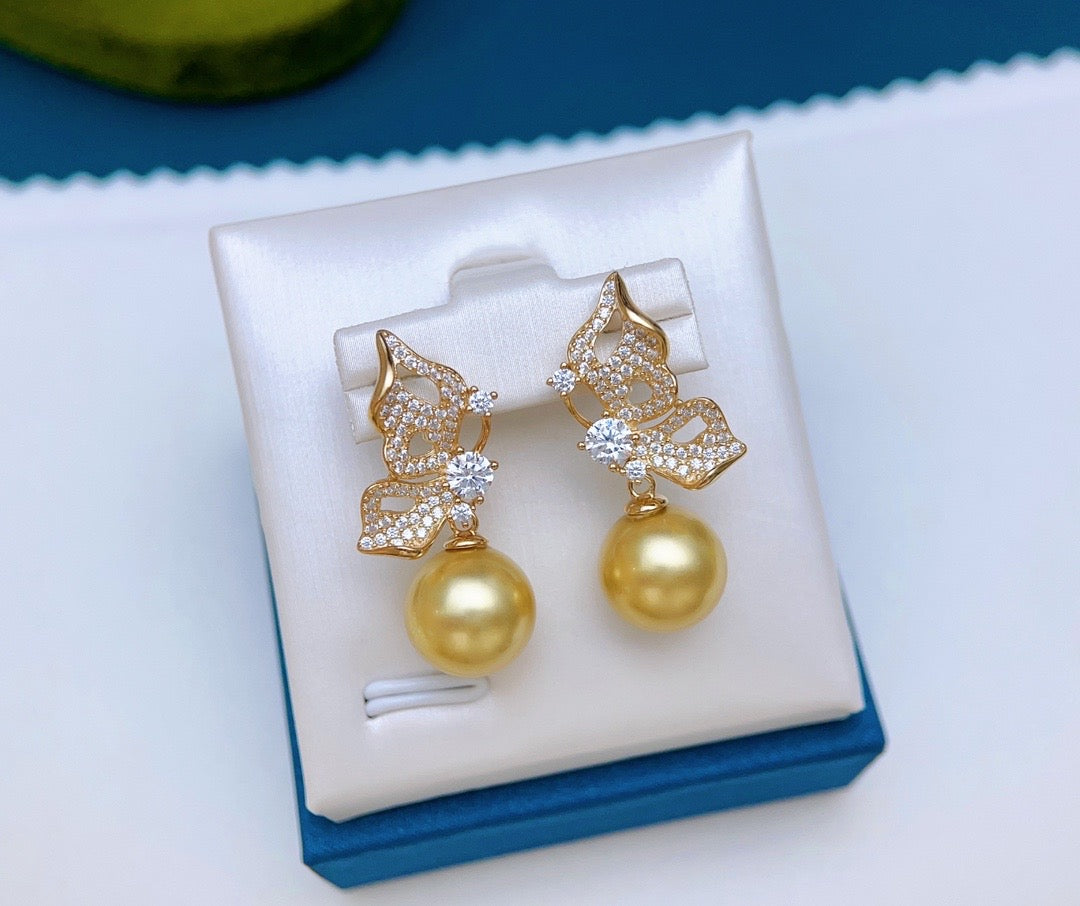 【Accessory】S925 Butterfly classic style earrings set