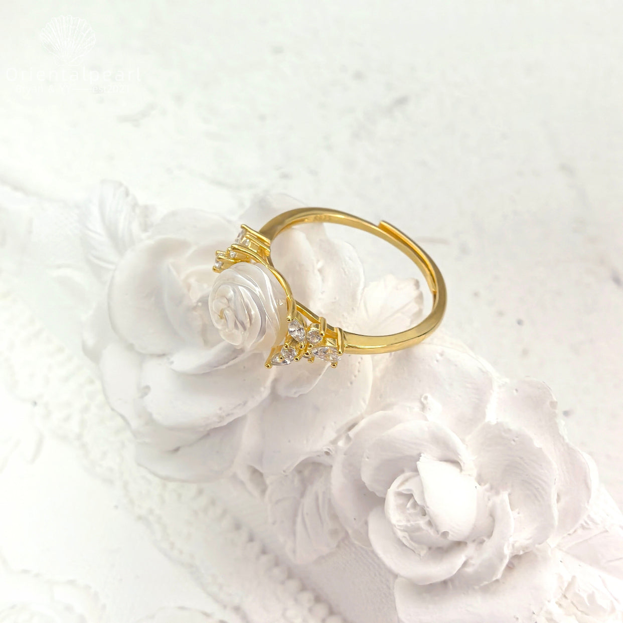 Blossom Pearl Adjustable Ring