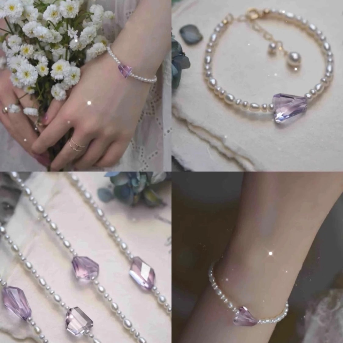 【Rice】 ( white color pearl, rice shape)