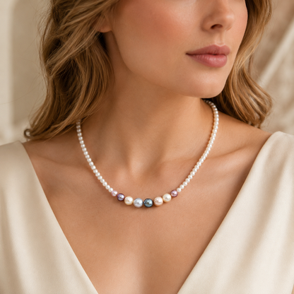 Dreamy Rainbow-Candy Pearl Necklace