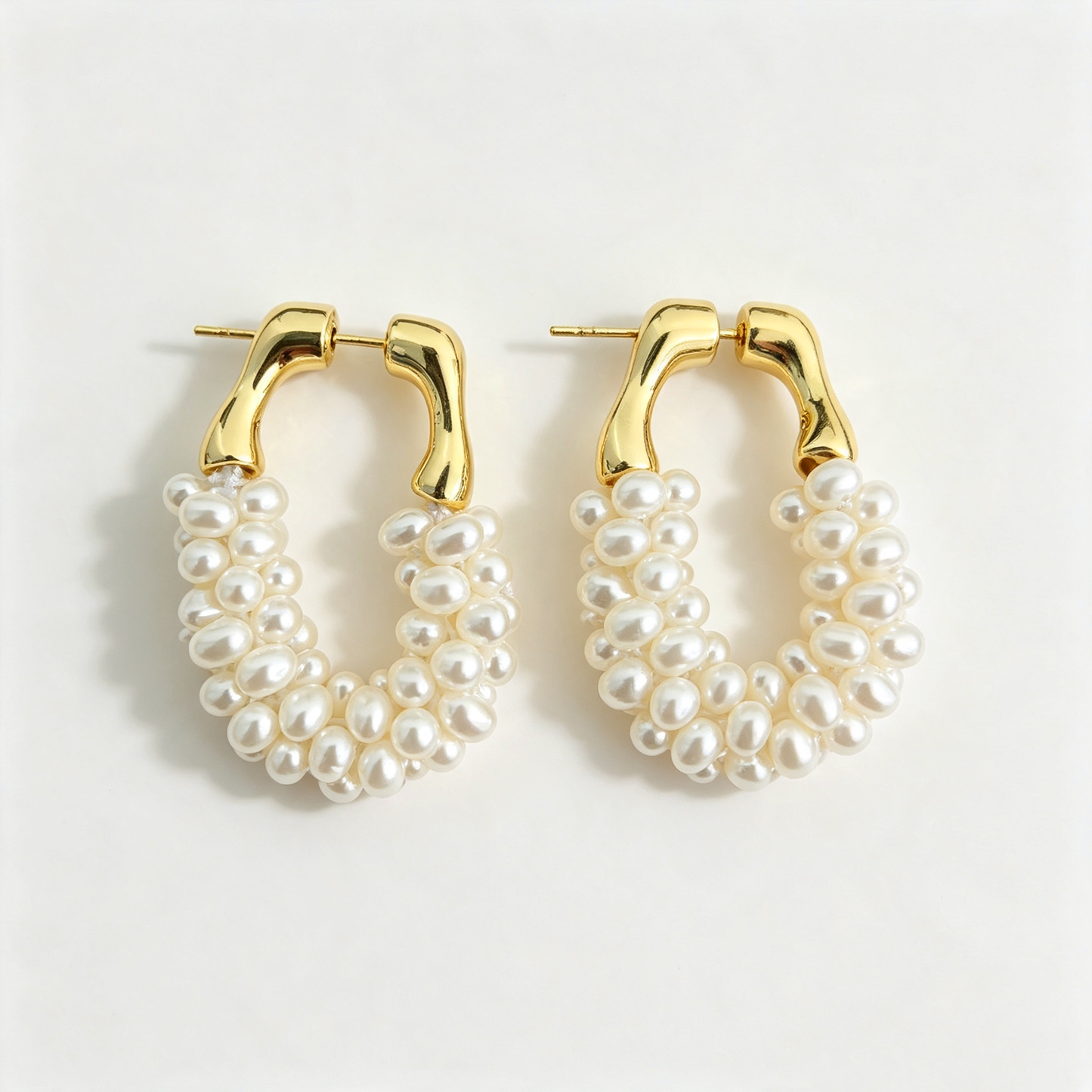 The 'Calliope' Woven Pearl Hoops