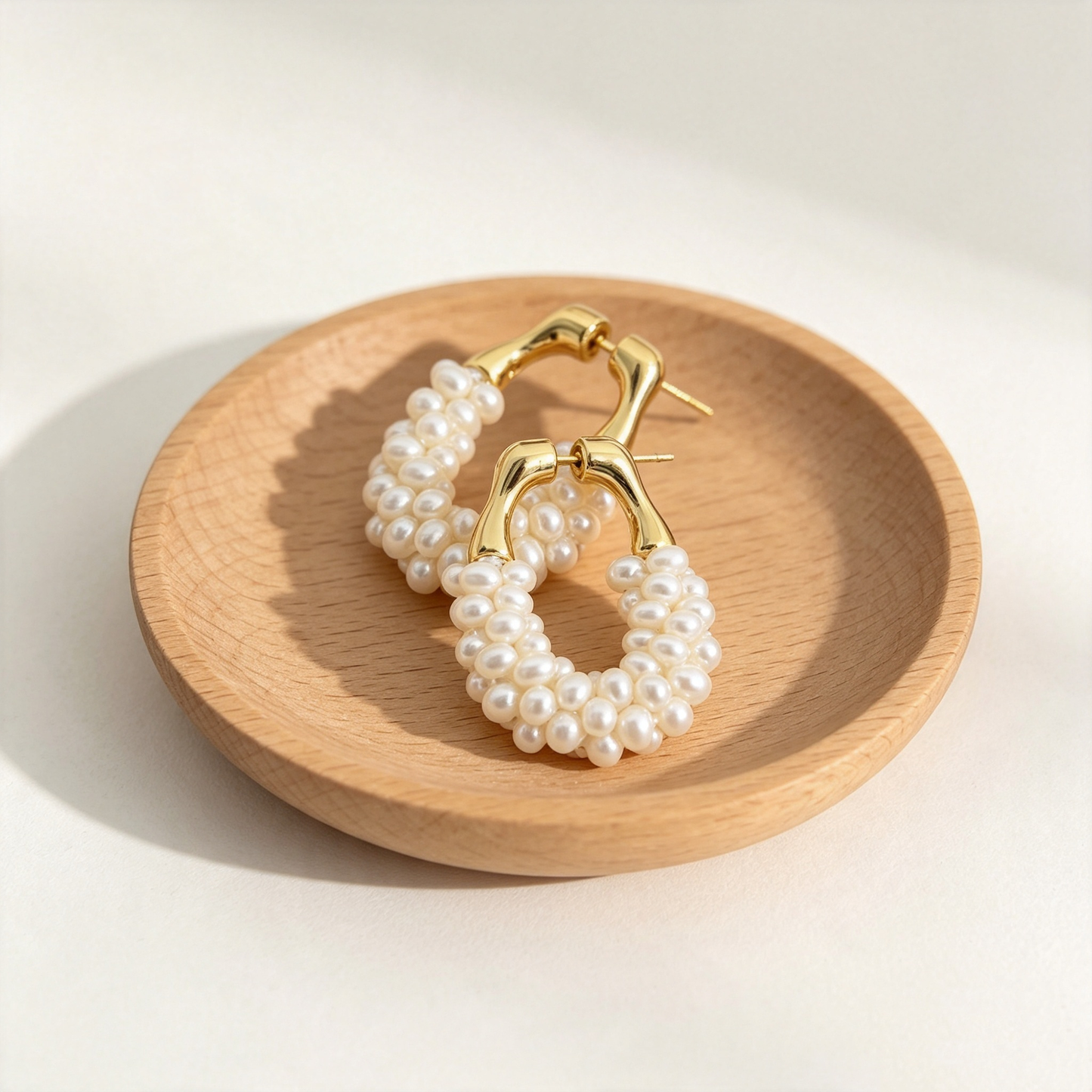 The 'Calliope' Woven Pearl Hoops