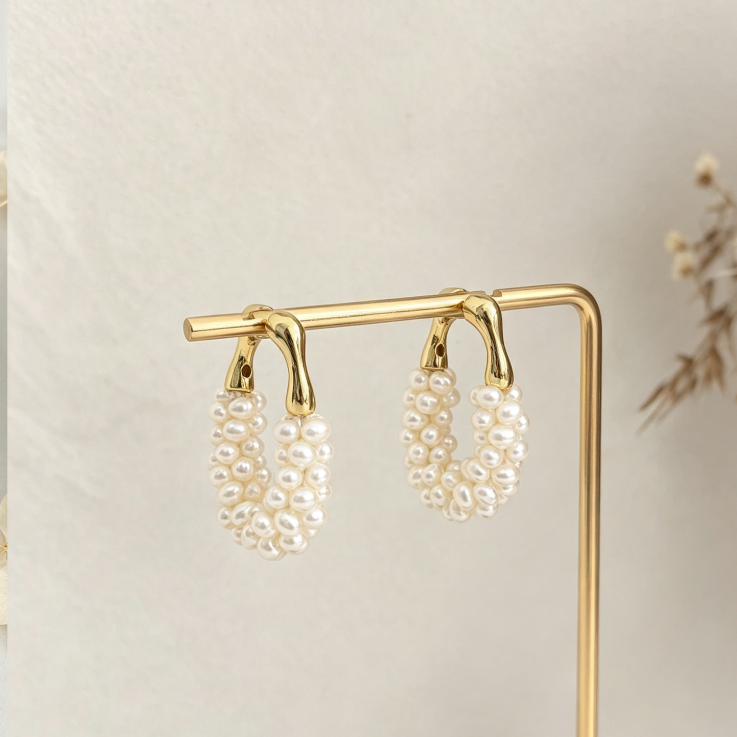 The 'Calliope' Woven Pearl Hoops