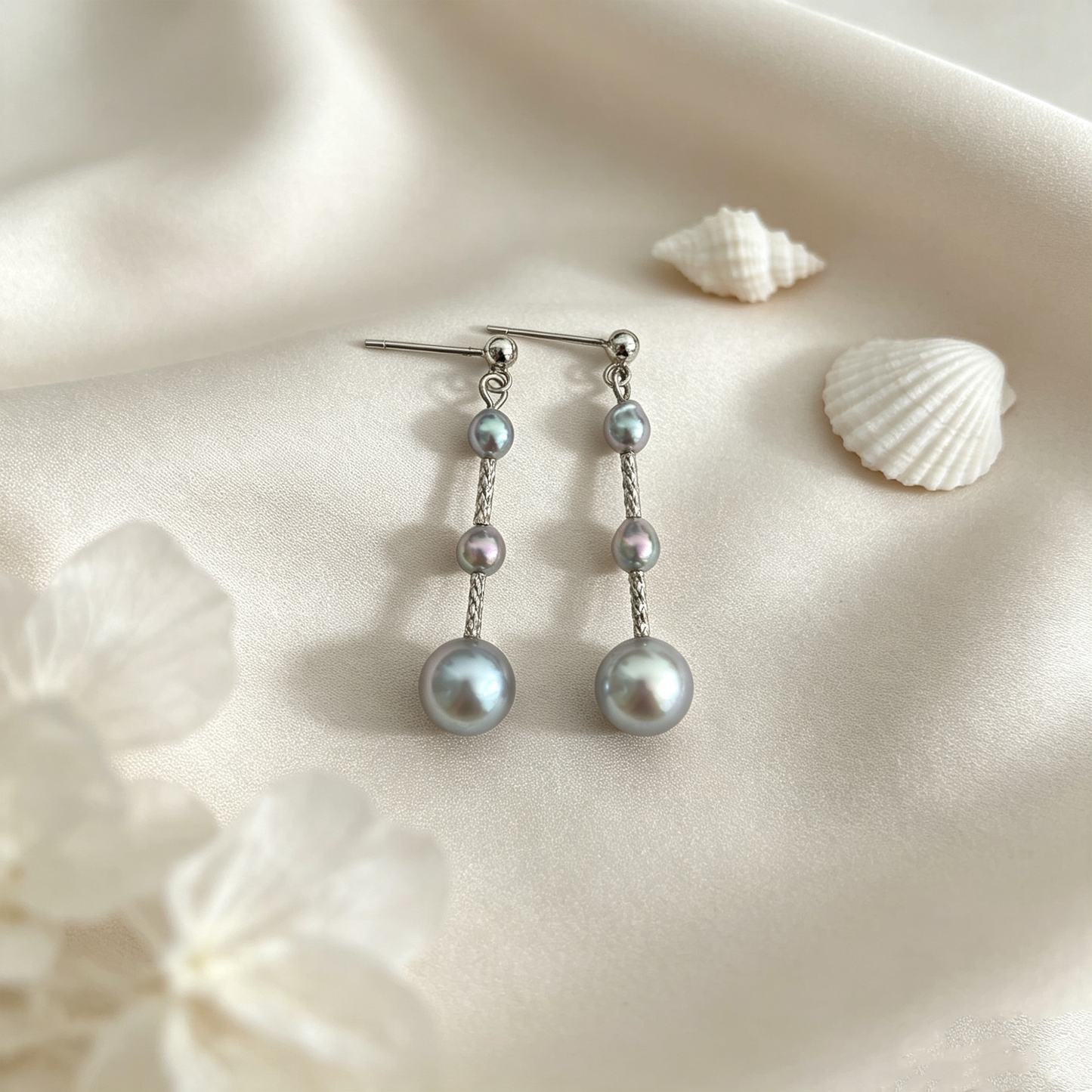 Blue Rhythm Natural Saltwater Pearls Earring