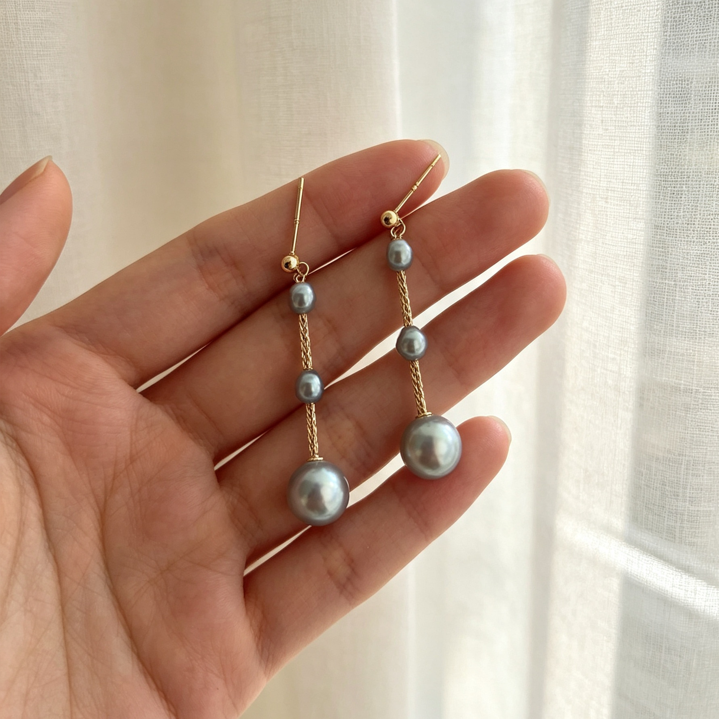 Blue Rhythm Natural Saltwater Pearls Earring