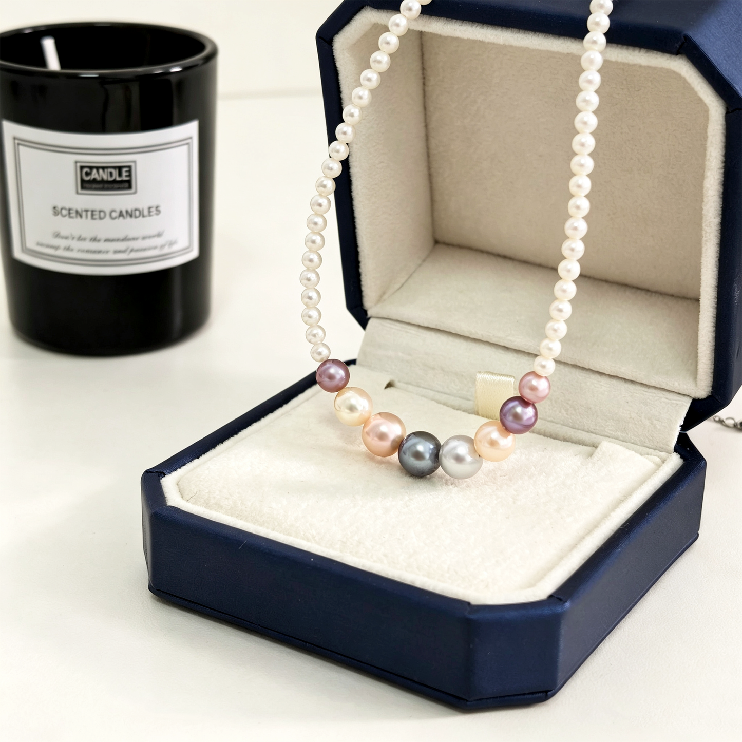 Dreamy Rainbow-Candy Pearl Necklace