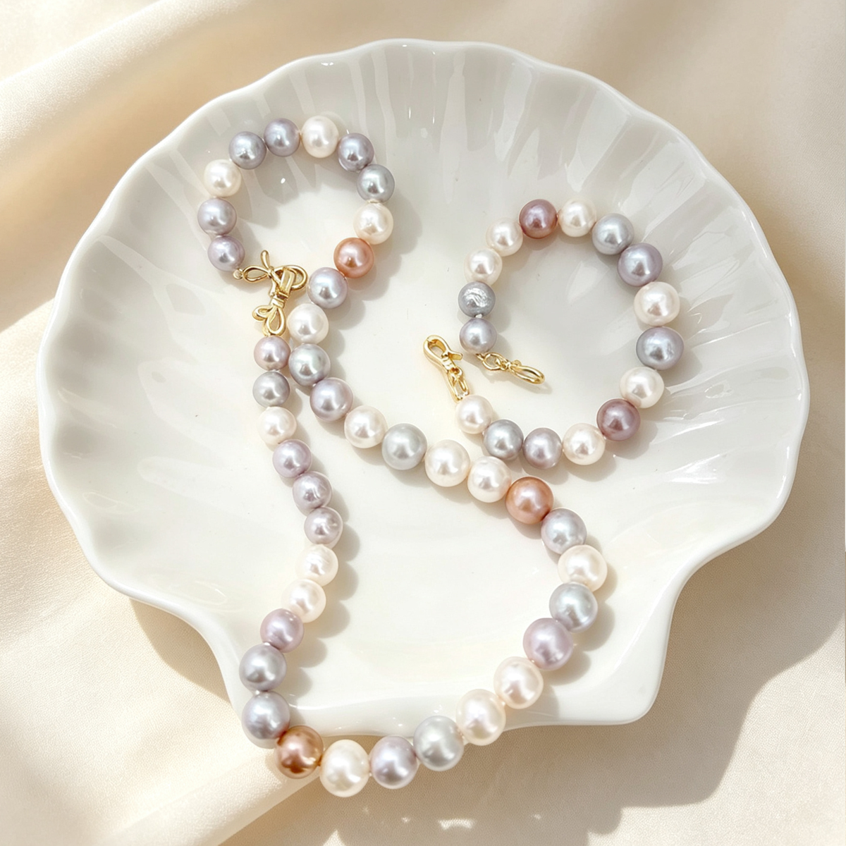 Multi-Color Edison Pearl Jewelry Set