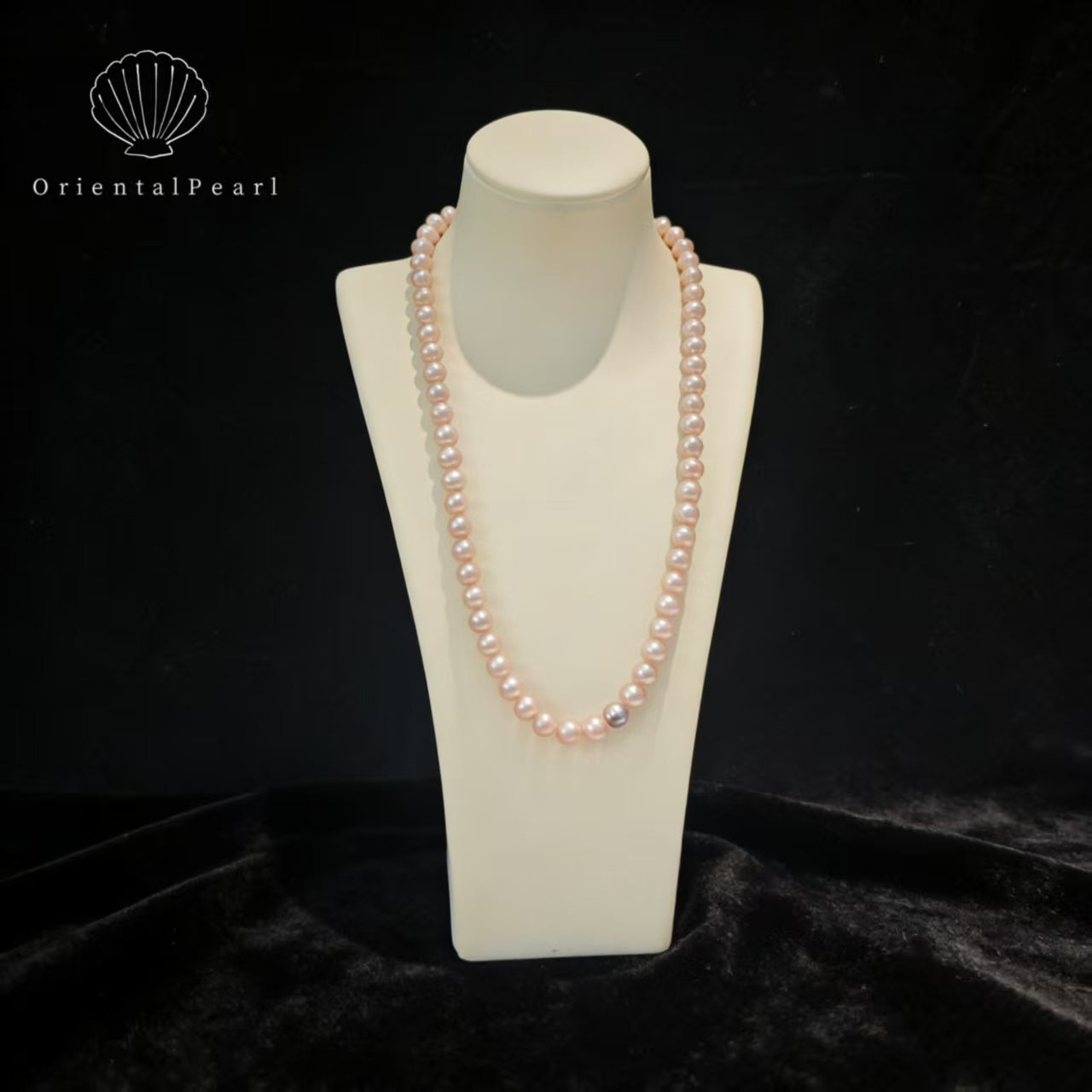 Set06-Blush Light Pink Freshwater Pearls Necklace and Bracelet Nucleus-free Seedless Pink Pearl Set with Sterling Silver S925 Clasp Full Strand Pink Blossom Glow Genuine Pearl Silver Accessories