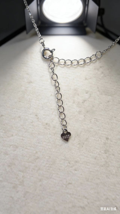NC01-Deep Demon Purple Pearl Necklace with S925 Sterling Silver Chain with Zircon Decoration Natural Freshwater Teardrop Pearl Necklace