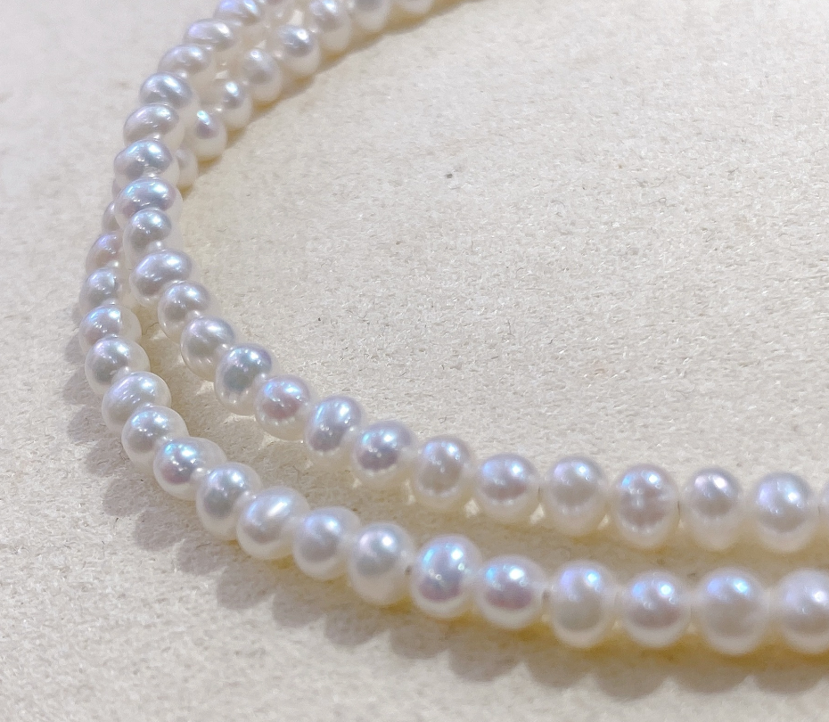 S925 Baby round whole pearl necklace(41-45cm)