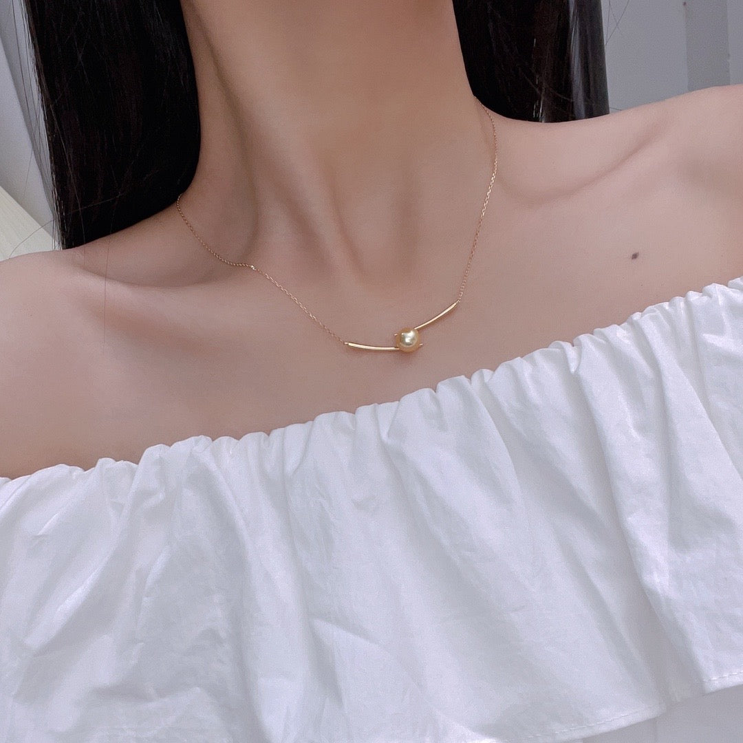 【Accessory】S925 chopsticks pearl necklace pendant with chain