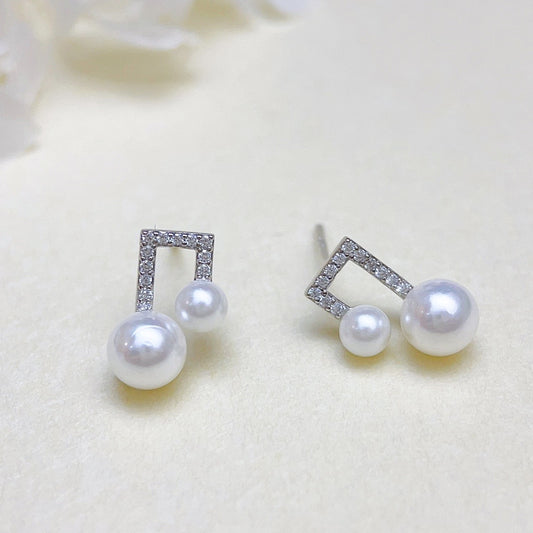 【Accessory】S925 music note style earrings set