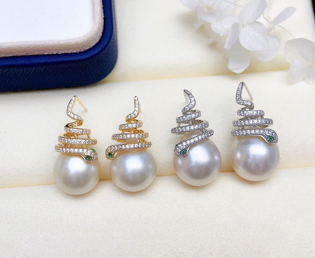 【Accessory】S925 Snake style earrings set