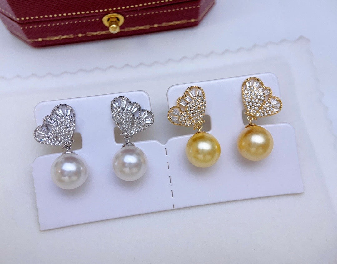 【Accessory】S925 Butterfly classic style earrings set