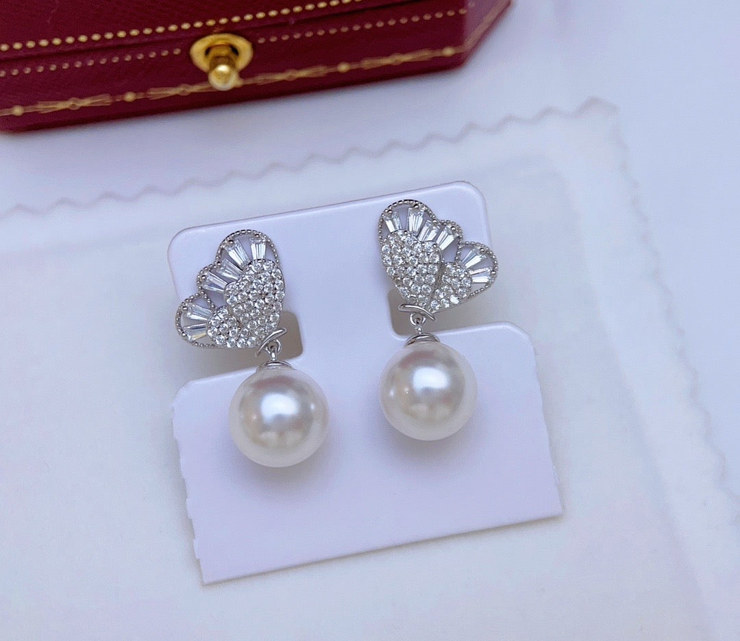 【Accessory】S925 Butterfly classic style earrings set