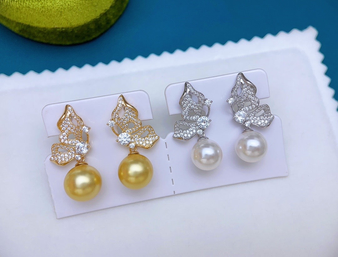 【Accessory】S925 Butterfly classic style earrings set