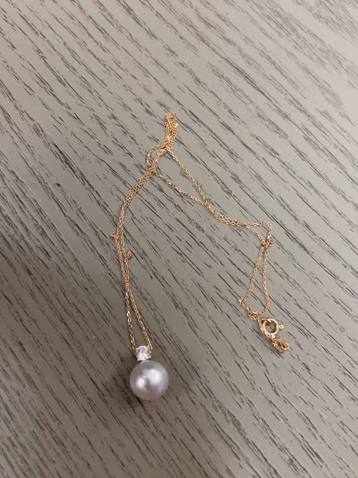 18K gold Au750 classic necklace pendant mount