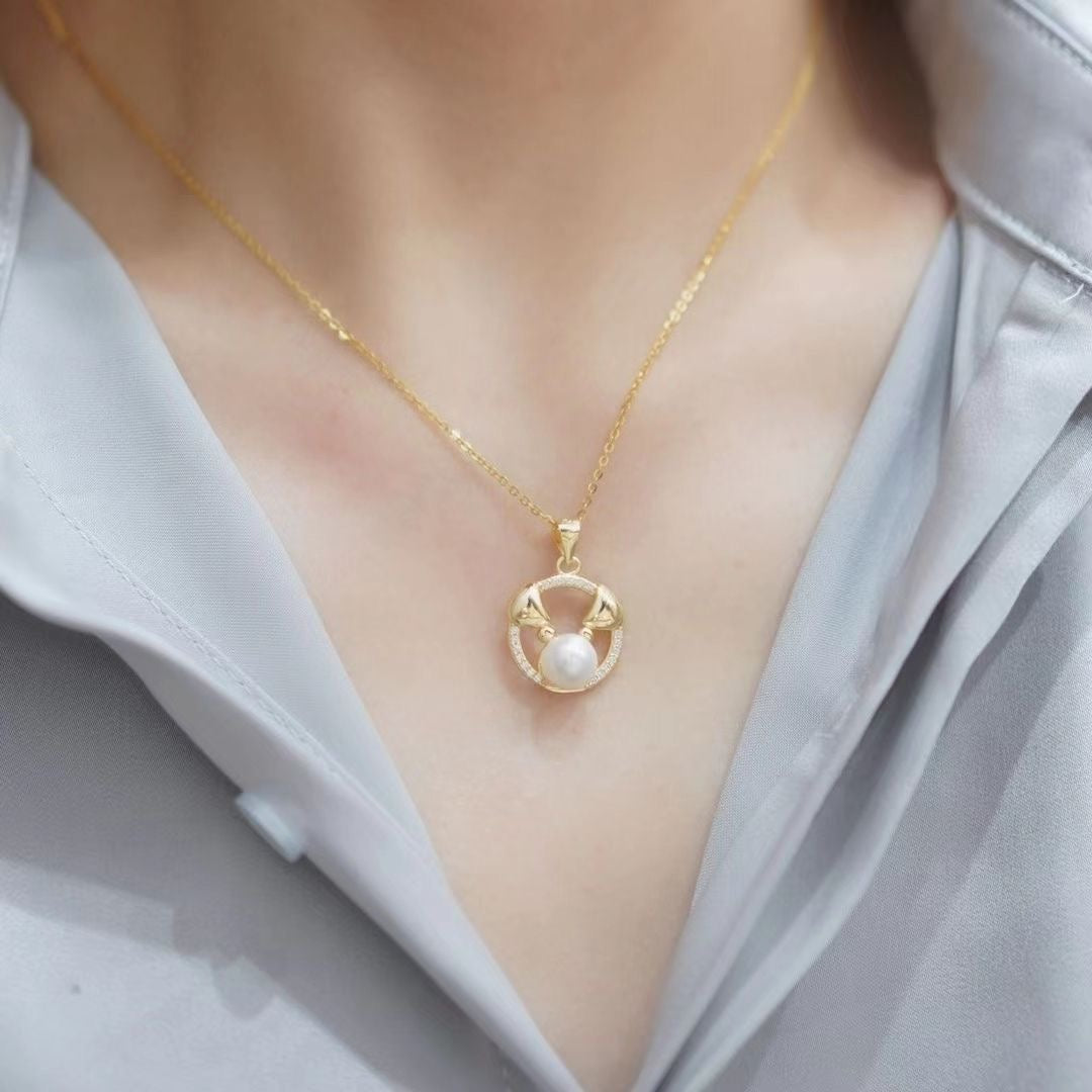 【Accessory】S925 Dynamic baby pearl Necklace pendant