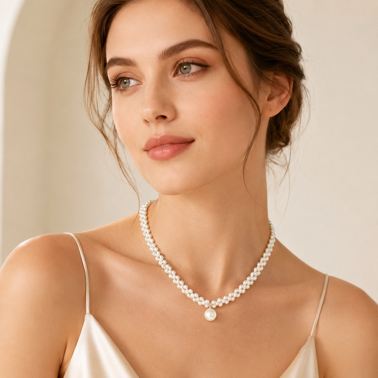 Moonlace Drop-Freshwater Pearl Necklace