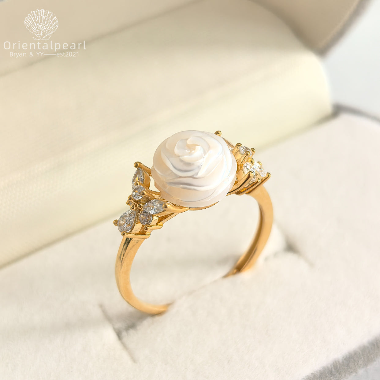 Blossom Pearl Adjustable Ring