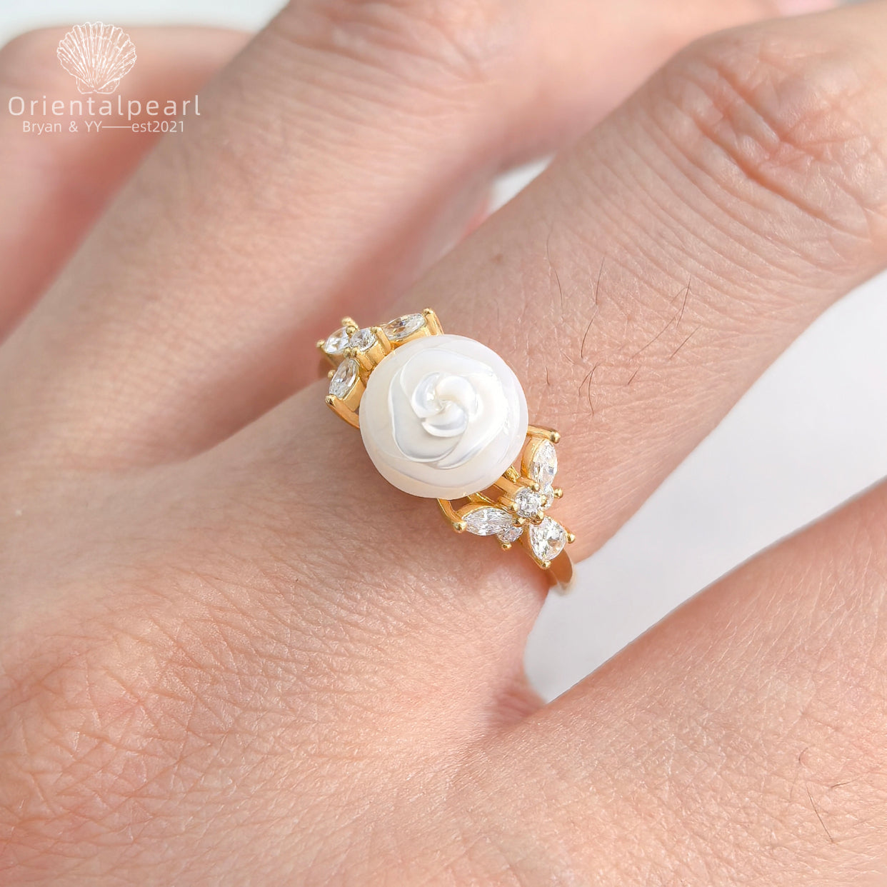 Blossom Pearl Adjustable Ring
