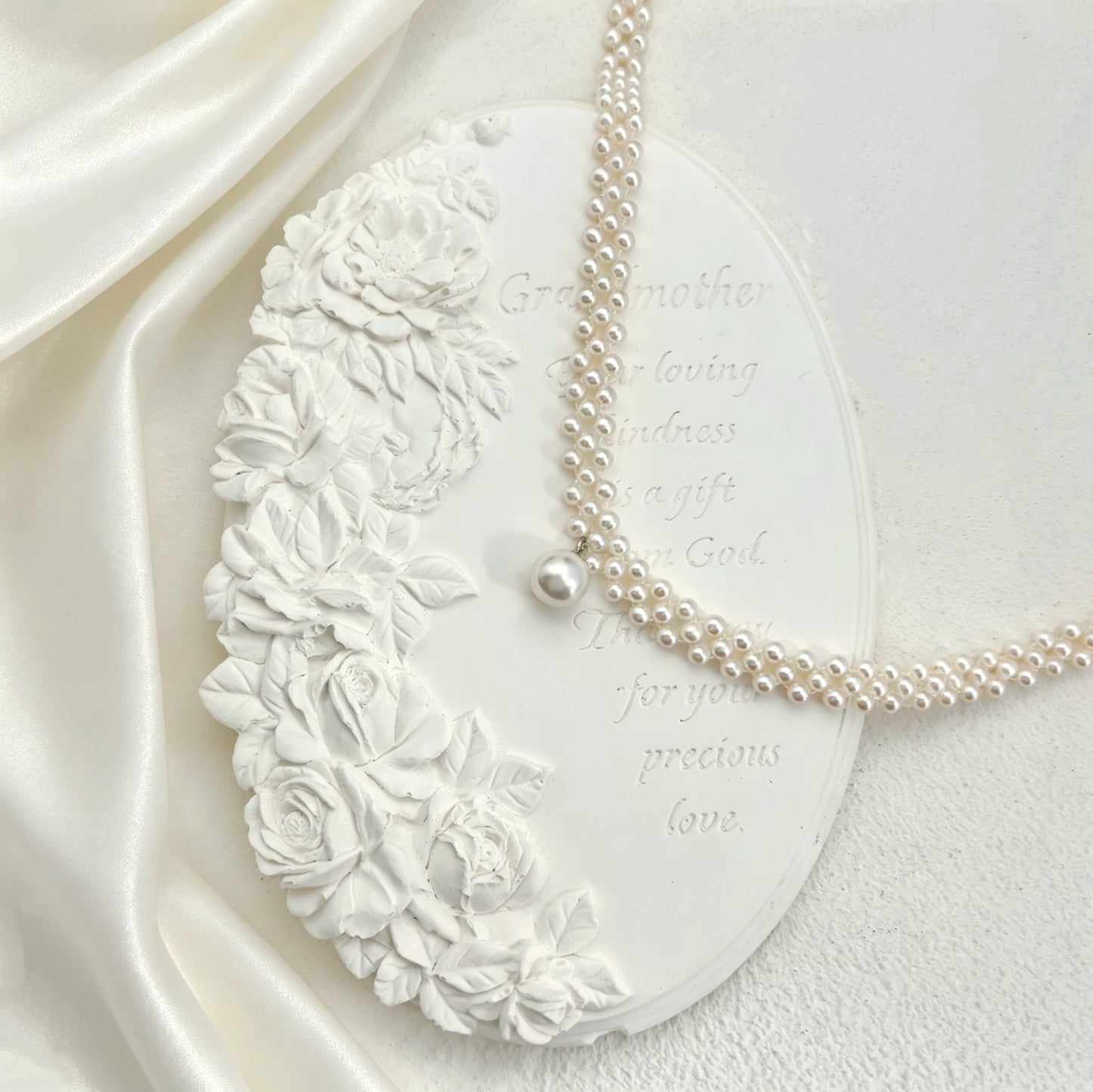 Pearl Necklace-Moonlace Drop