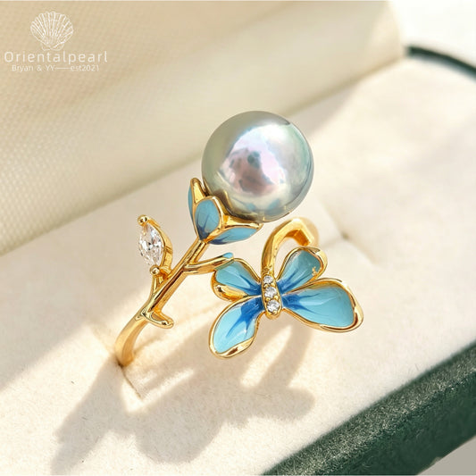 Ring07-Blue Fantacy Seawater Pearl Ring