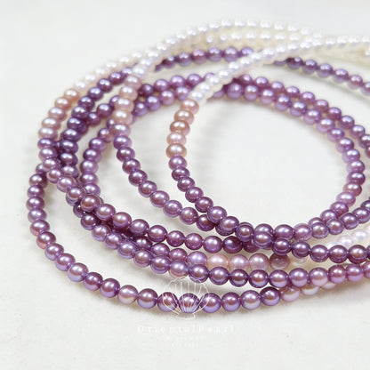 3 Layer Gradient Color Baby Pearls Necklace