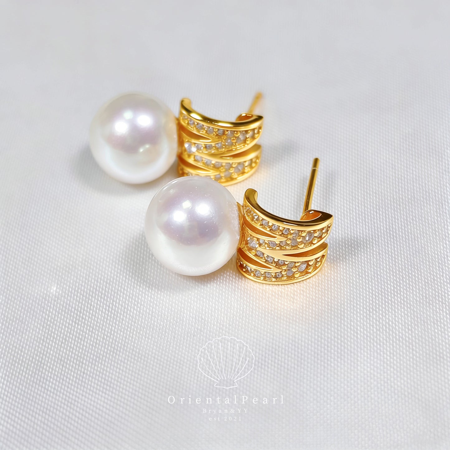 Set11-Miki M S925 Natural Pearls Set Necklace Earring Ring Pearls Set Genuine Pearl Set with Sterling Silver Material Pearl Pendant Set