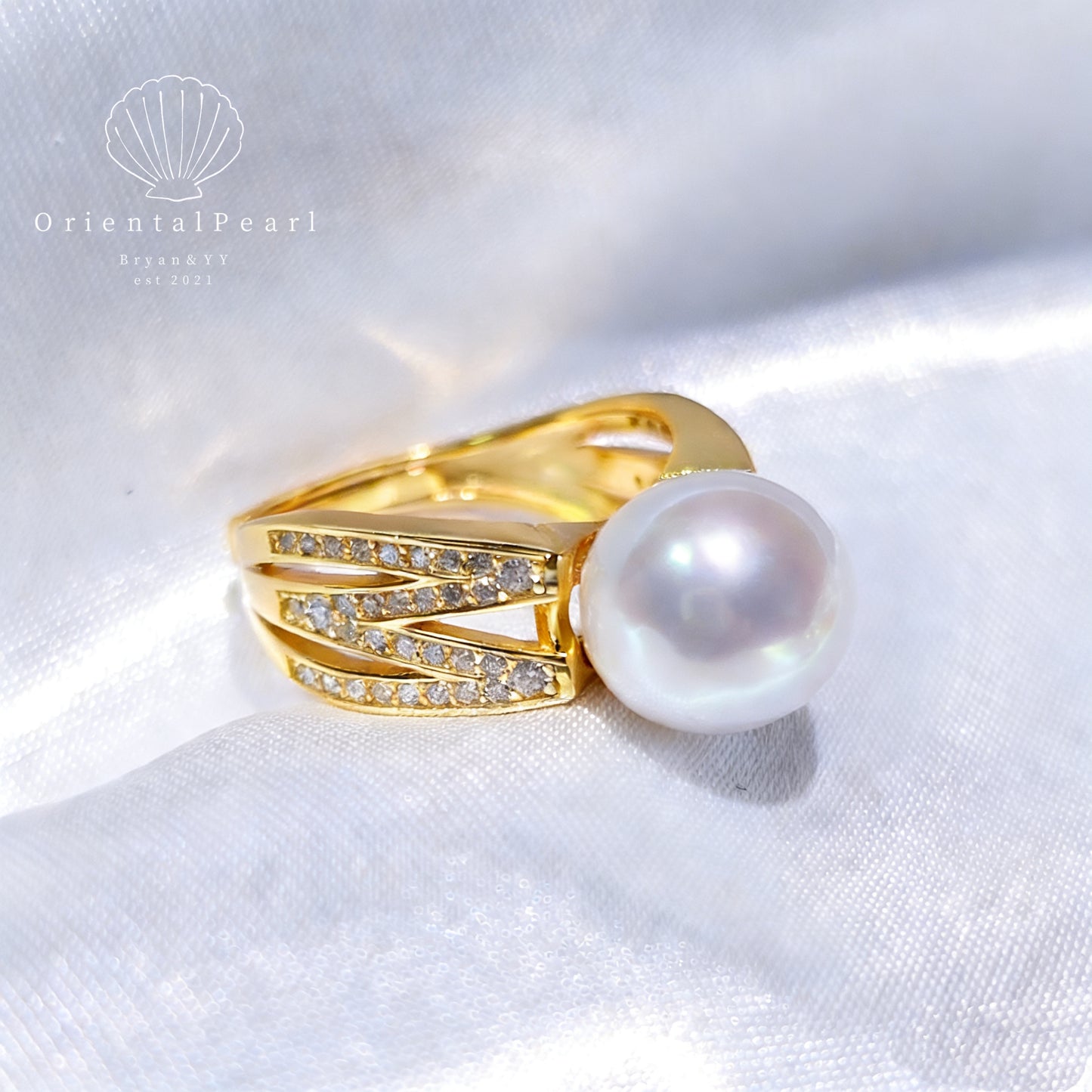 Set11-Miki M S925 Natural Pearls Set Necklace Earring Ring Pearls Set Genuine Pearl Set with Sterling Silver Material Pearl Pendant Set