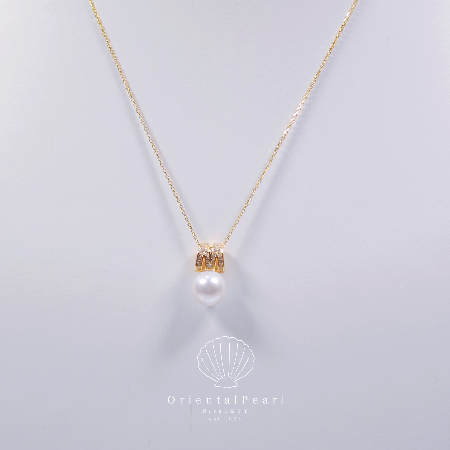 Set11-Miki M S925 Natural Pearls Set Necklace Earring Ring Pearls Set Genuine Pearl Set with Sterling Silver Material Pearl Pendant Set