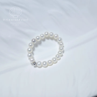 R06-The Aurora Luminous Pearl Ring Hand-Selected Freshwater Pearls with a Signature Sun-Kissed Accent.Freshwater Pearl Ring, Luminous Pearl Jewelry, Stretch Pearl Ring, Minimalist Ring, Elegant Beaded Ring, Stackable Ring