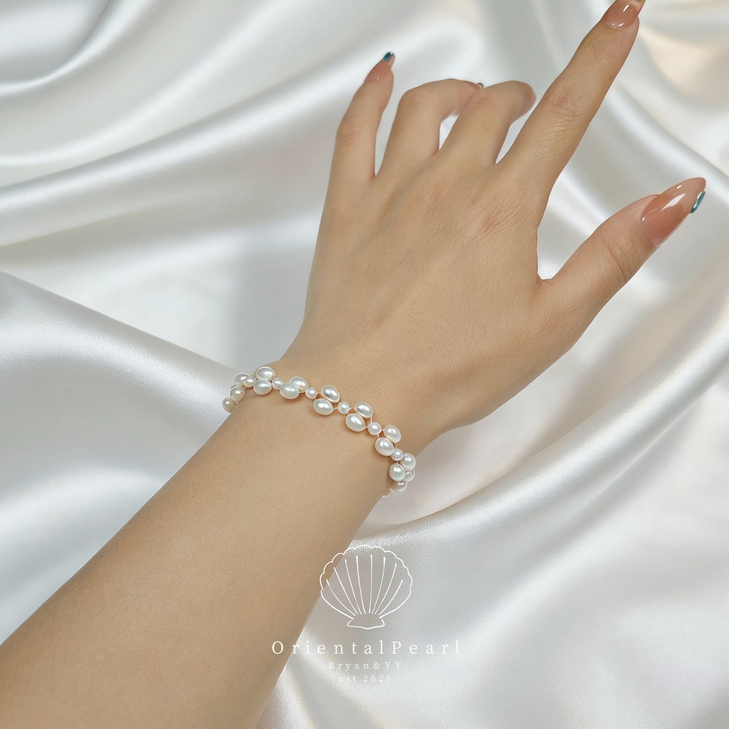 B06-Blossom Wreath Woven Freshwater Pearl