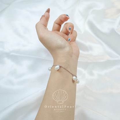 Star Trial White Rice Pearl Bracelet