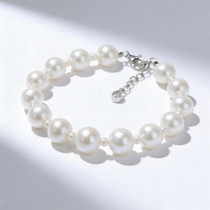 Snow White Edison Natural Pearl Bracelet
