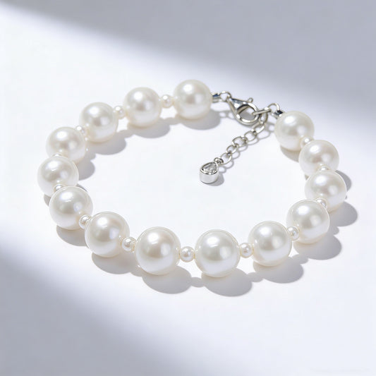 Snow White Edison Natural Pearl Bracelet