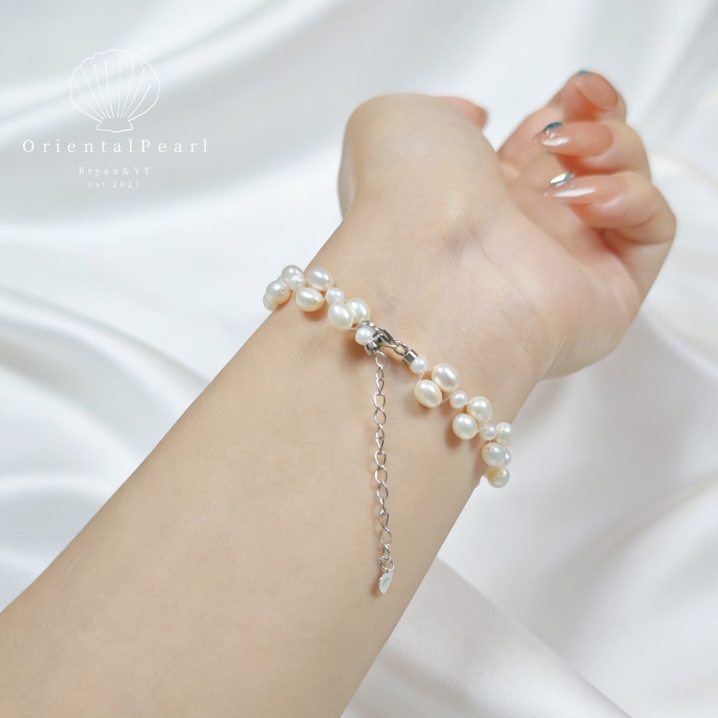 B06-Blossom Wreath Woven Freshwater Pearl