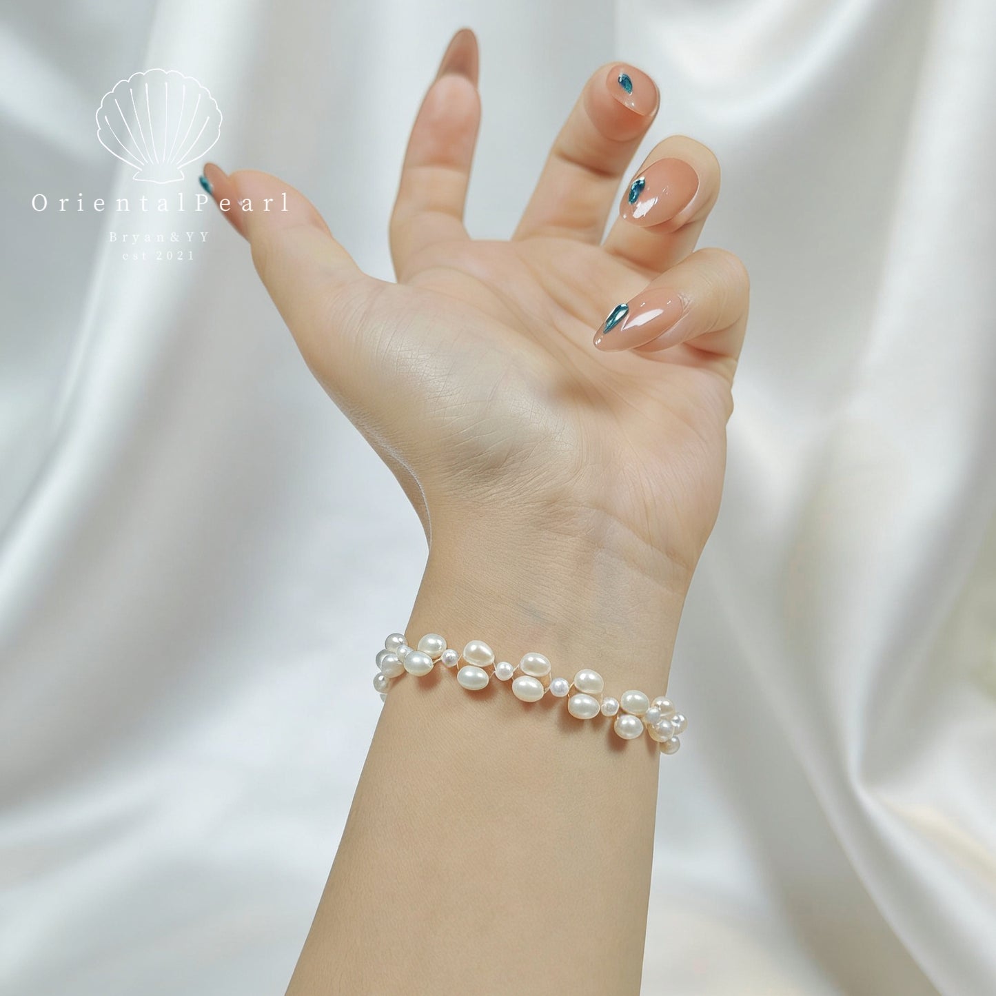 B06-Blossom Wreath Woven Freshwater Pearl