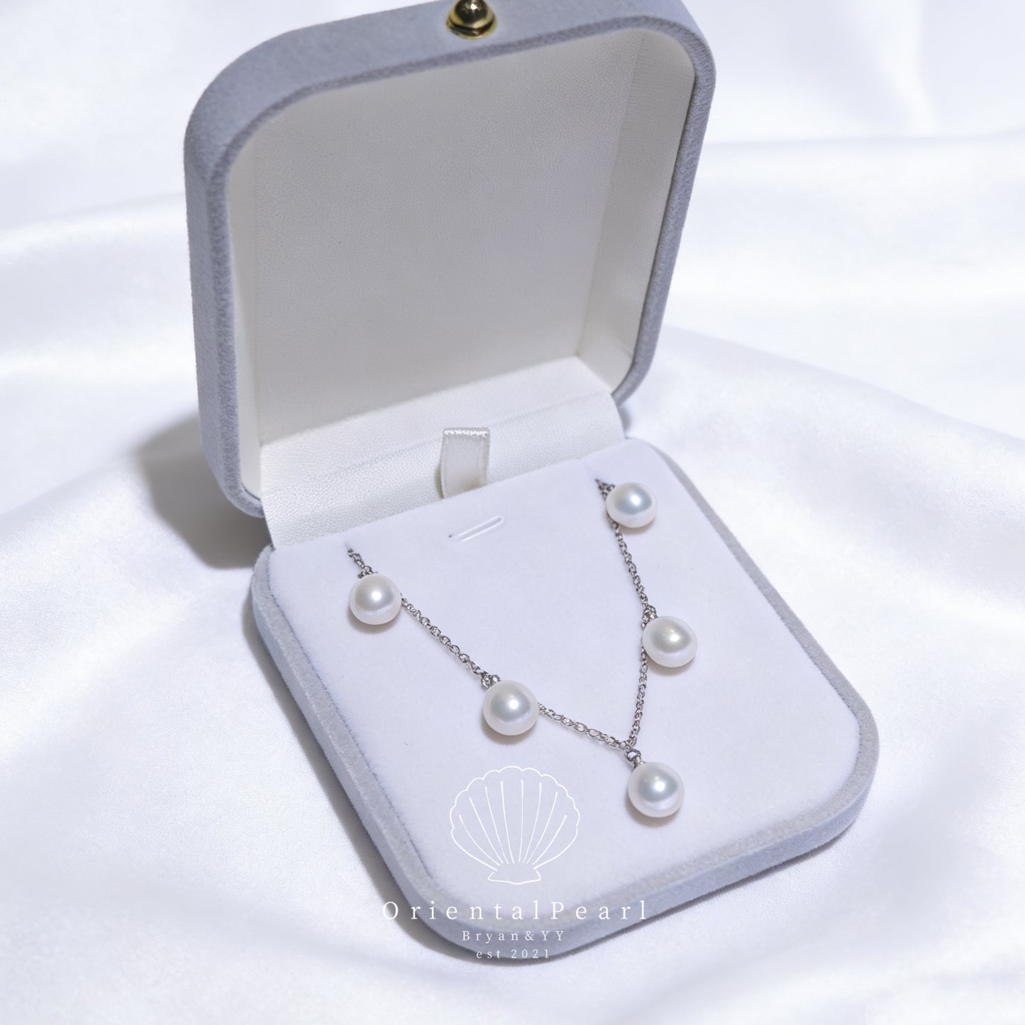 B04-Star Trial White Rice Pearl Bracelet