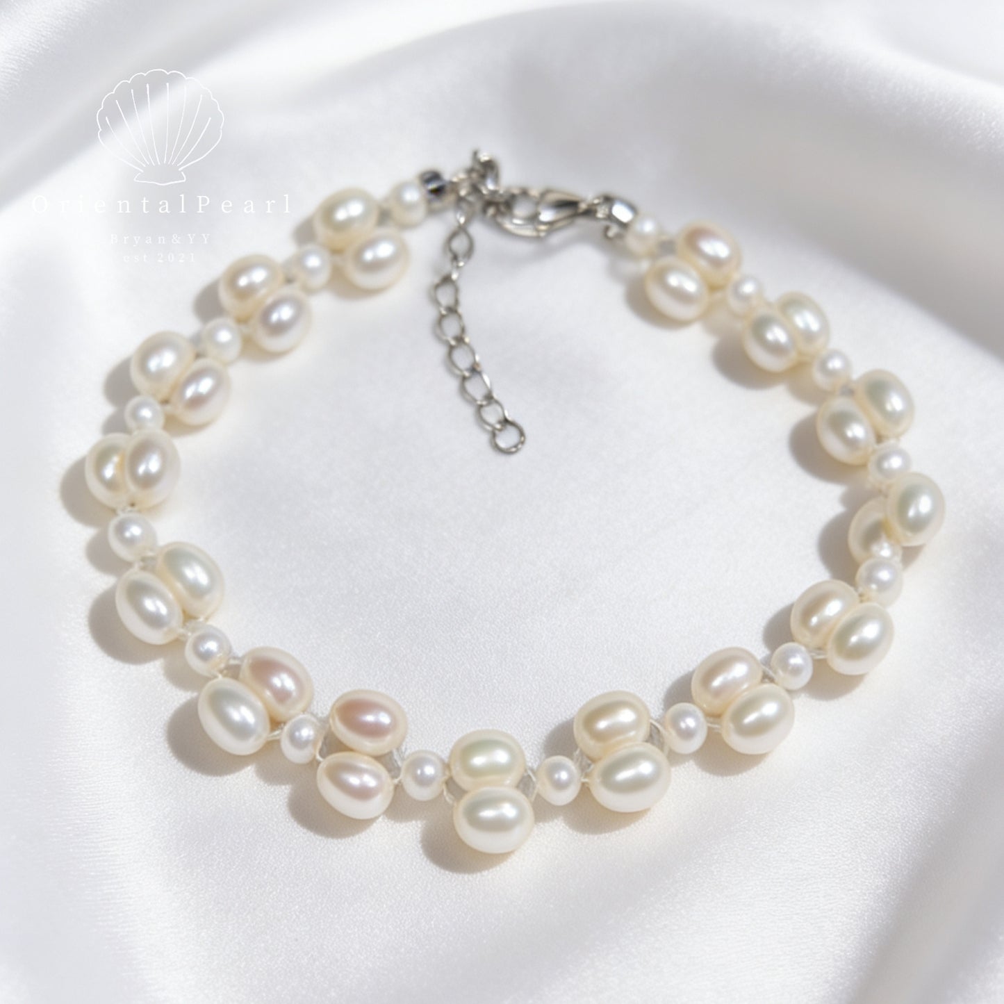 B06-Blossom Wreath Woven Freshwater Pearl
