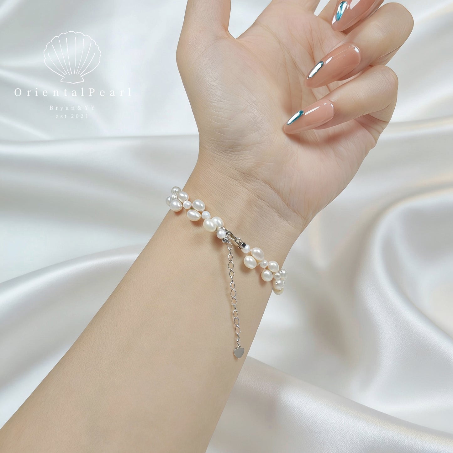 B06-Blossom Wreath Woven Freshwater Pearl