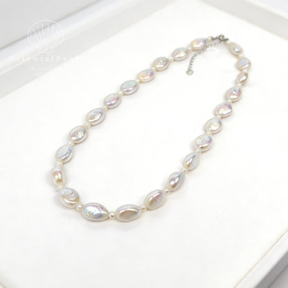 Lollipop Oval Shape Baroque Pearl Set