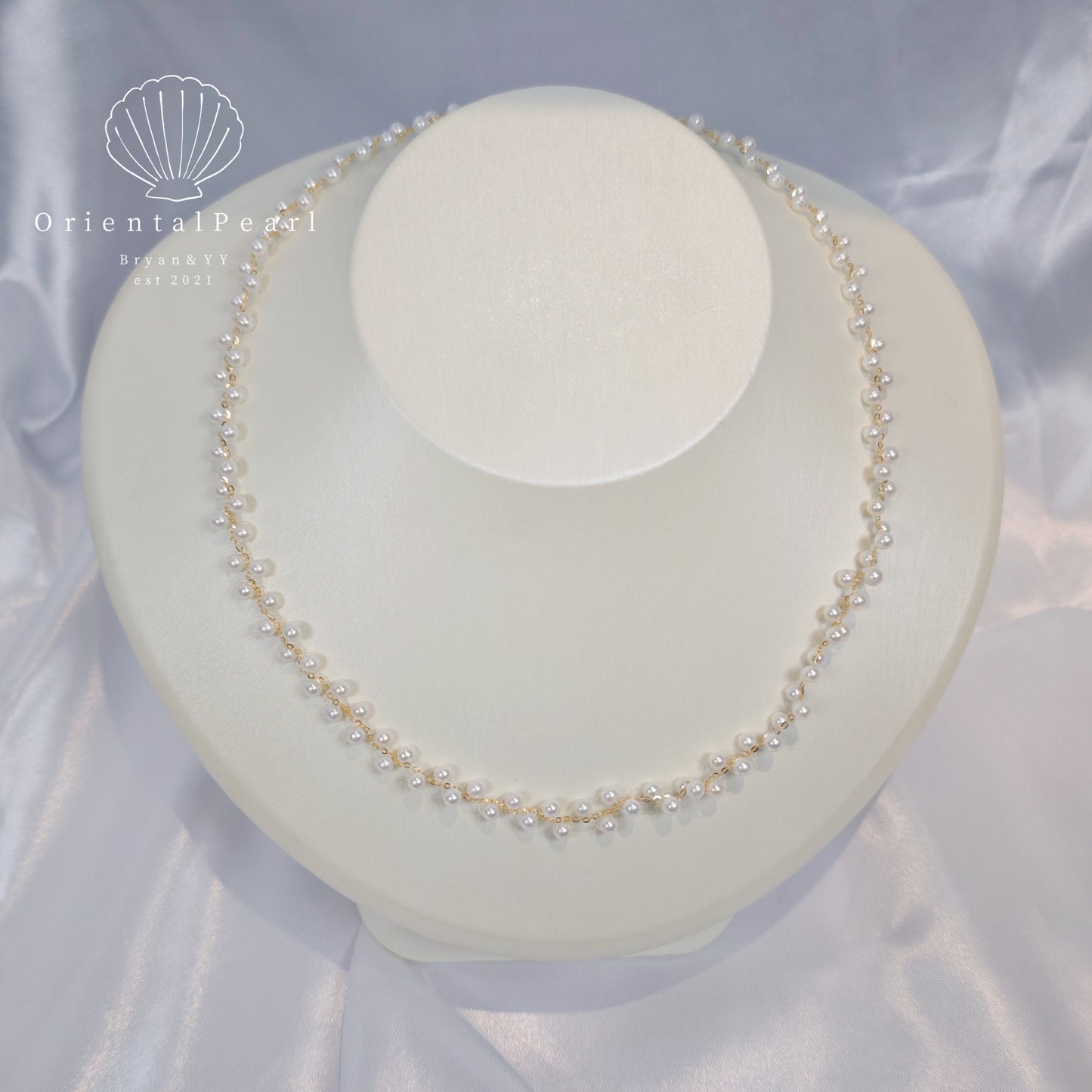 NC26-Alice's Wreath Pearls Necklace