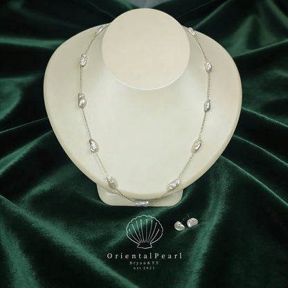 Set13-Star Fall Blue Blood Keshi Pearls Set