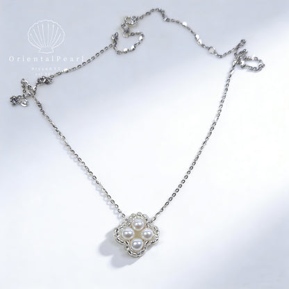 Pearl Necklace Four-leaf Clover
