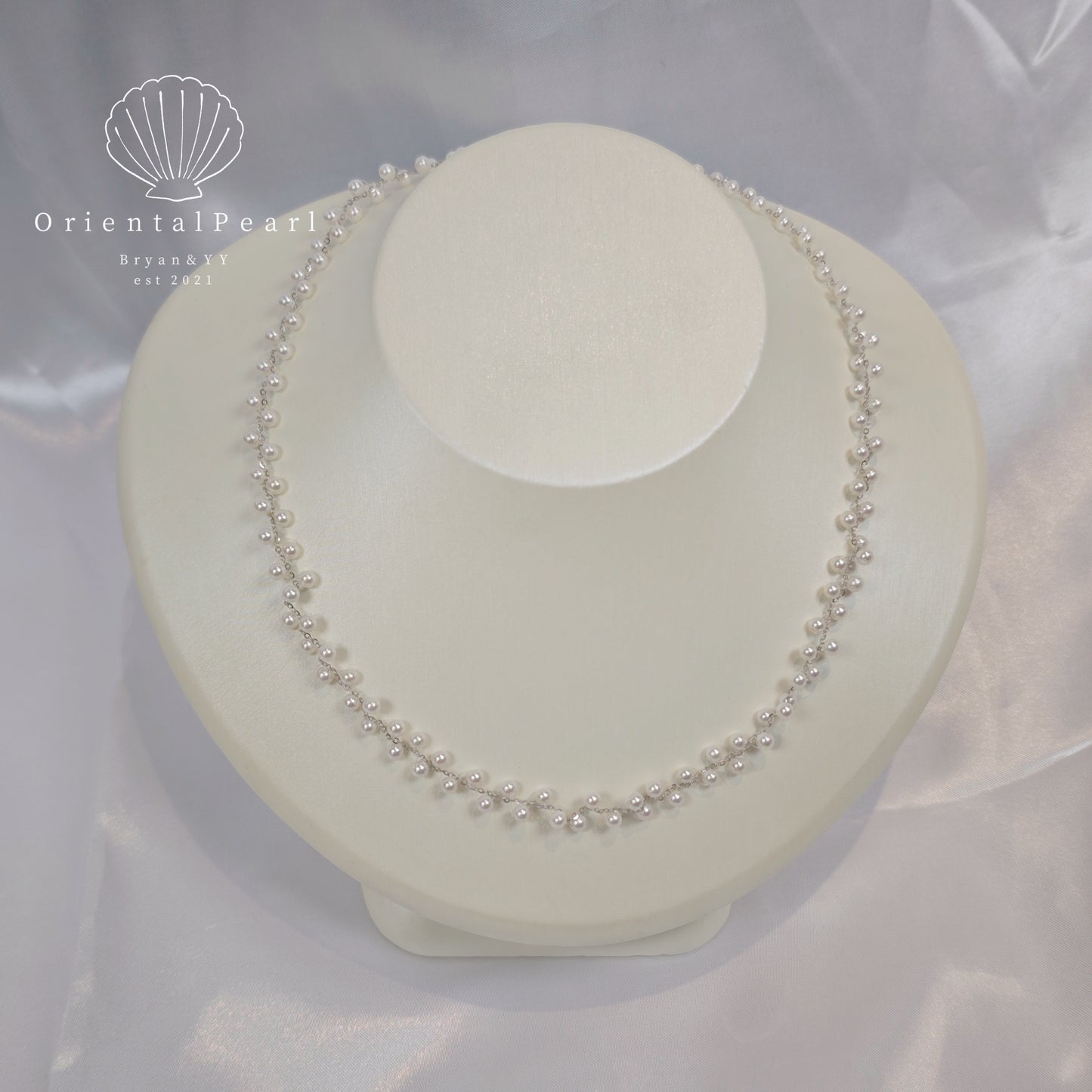 NC26-Alice's Wreath Pearls Necklace