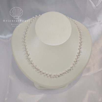 NC26-Alice's Wreath Pearls Necklace