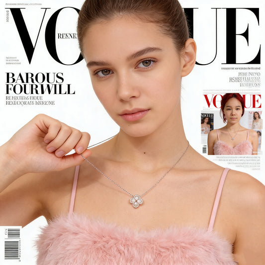 NC24-Four-leaf Clover Pearl Necklace