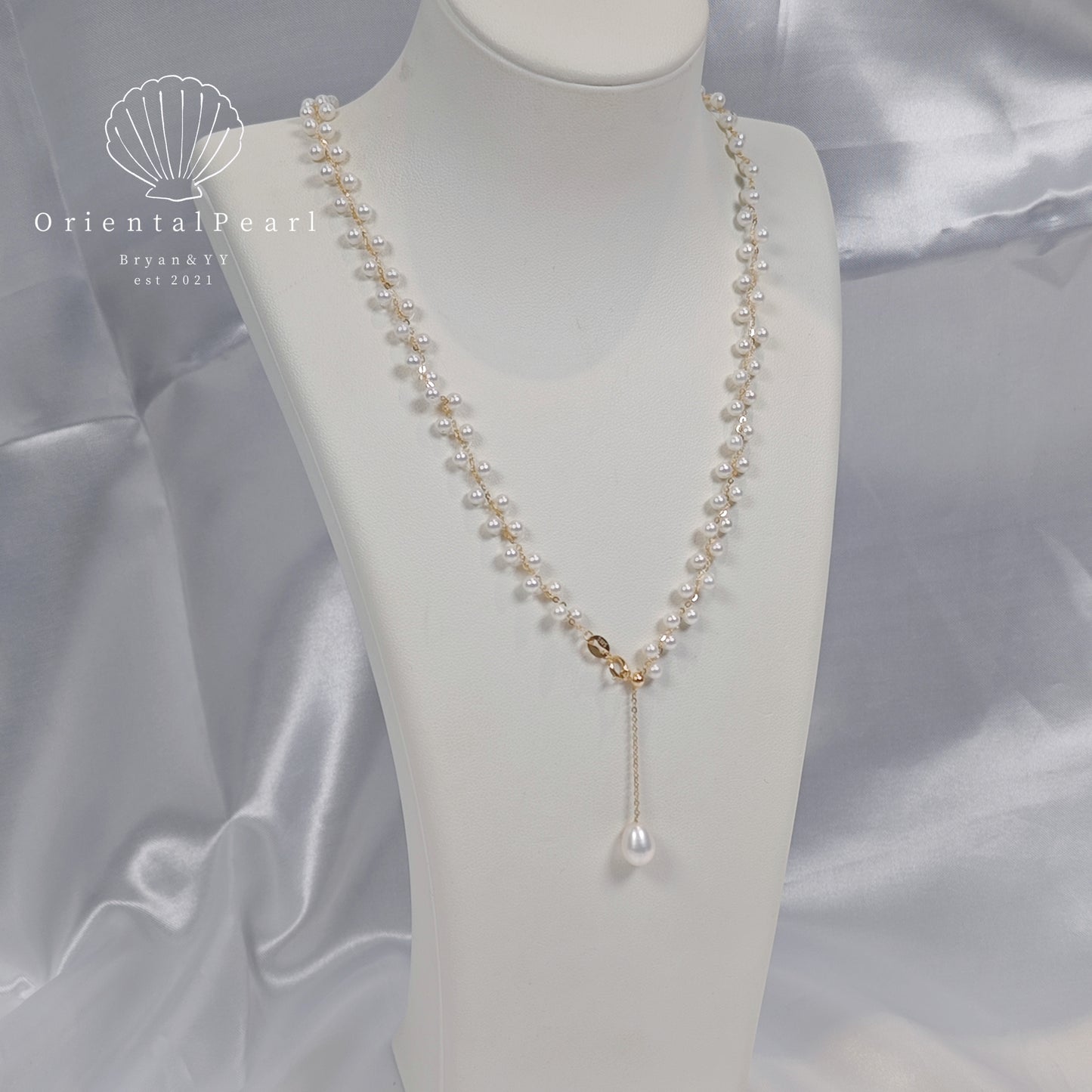 NC26-Alice's Wreath Pearls Necklace